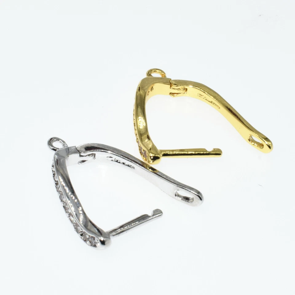 20PCS S925 Real Silver 18K Gold Filled Jewelry Earring Findings Bale Earwires - Image 2 of 4