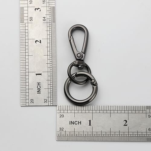 Double Opening Swivel Snap Hook Key Chain Clip Hooks Lobster Clasp Spring Gold - Bild 4 von 4