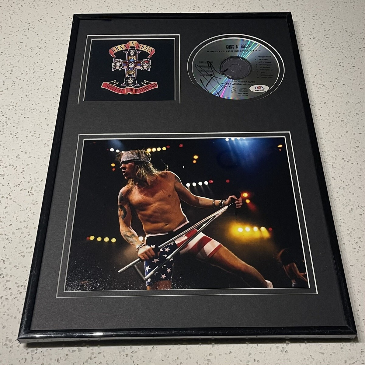 AXL ROSE SIGNED GUNS N ROSES APPETITE FOR DESTRUCTION CD ALBUM