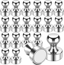 20 Pcs Magnetic Push Pins Neodymium Fridge Magnets Office Magnets Push Pin