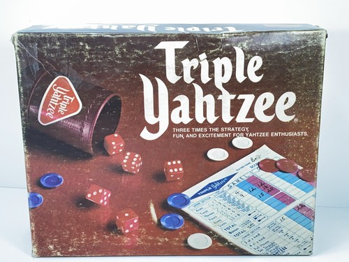 Vintage Triple Yahtzee Dice Game E.S. Lowe 1975 100% Complete Game - Picture 5 of 5