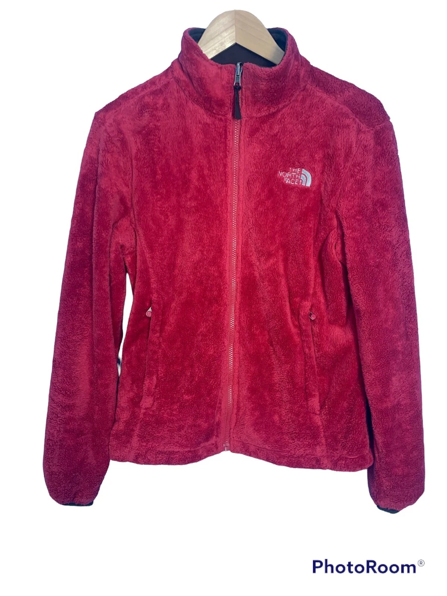 The North Face Women s Hot Pink Full Zip Fleece Jacket Fuzzy Size M