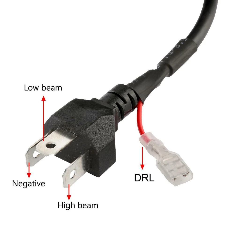 7" Motorcycle LED Hi/Lo Headlights Black For Kawasaki 440 454 550 750 1000 LTD - Image 3 of 4