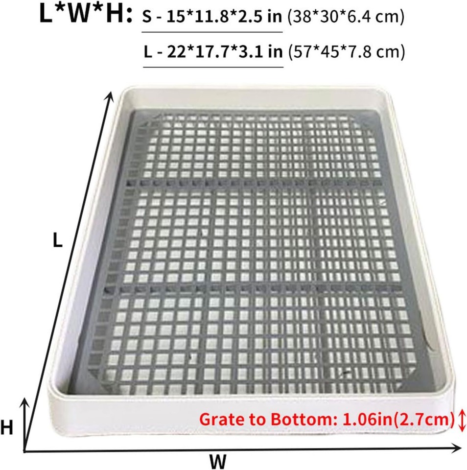 Oncpcare 22x18 Super Large Rabbit Litter Box with 2 Grates (Metal