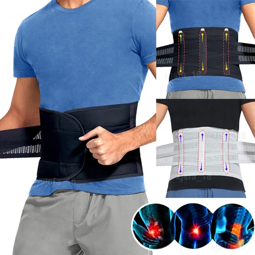 Back Brace Support Belt Breathable Double Pull Support Lumbar Lower Back Support - Picture 1 of 37