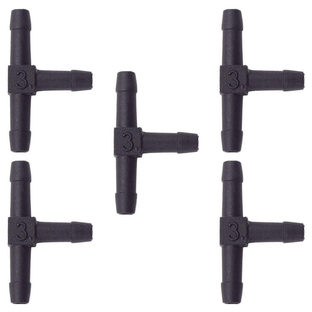 5 Schlauchverbinder-Reduzierstücke, Gerade, 4 Mm Auf 5 Mm – Schwarz, 42 Mm Lang