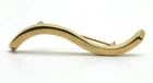 Vtg nice SIGNED CROWN TRIFARI gold tone metal Brooch Pin Costume Jewelry CURVY