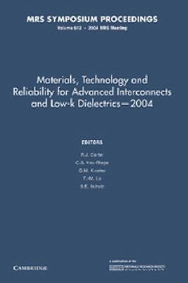 Materials, Technology and Reliability for Advanced Interconnects and Low-K Diel…