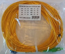 LC-UPC to SC-APC Duplex Single Mode 2mm Fiber Optic Patch Cable - 20 Meters Long