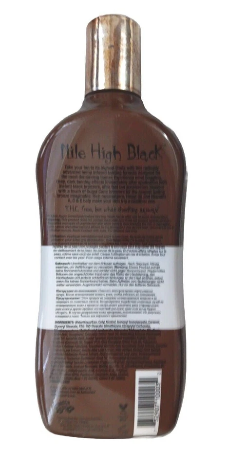 ЛОСЬОН ДЛЯ ЗАГАРА MILE HIGH BLACK DARK BRONZER БРОНЗИРУЮЩИЙ ОТ FIESTA SUN 12 унций - Изображение 2 из 2