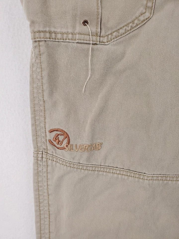 VTG Silvertab Pants Mens 40x32 Khaki Trooper Cargo Baggy Y2K Utility Paratrooper - Image 4 of 4