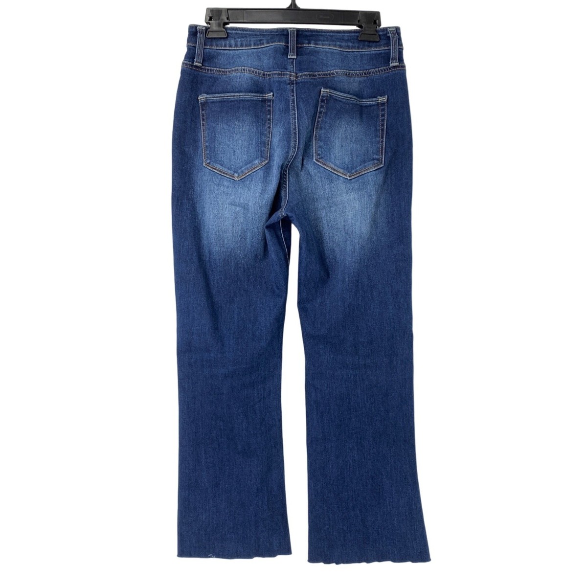 Women Wax Jeans Size 9 / 29 Crop Raw Hem Style 90248 5034 Flare | eBay