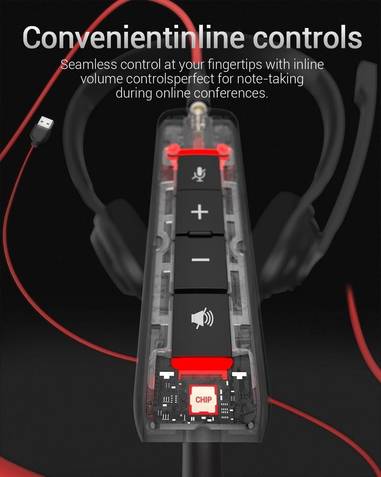 🔥NUBWO HW02 USB Computer Headset with Clear Chat Microphone, Lightweight On-Ear - Image 4 of 4