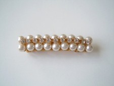 Hair Clip Rhinestone Artificial Pearl 13 G / 6.9 X 1.5 Cm