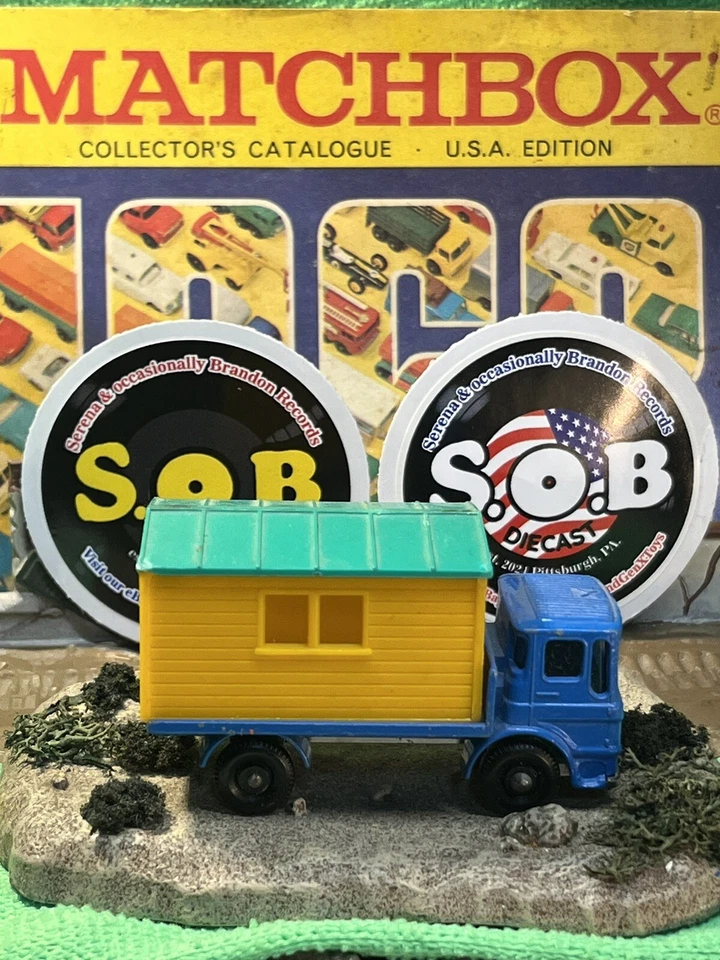 Camión Lesney Años 60 Site Hut Nº 60 Azul Diecast con Cabaña Amarilla 2 Piezas Excelente Estado Foto 4 de 4