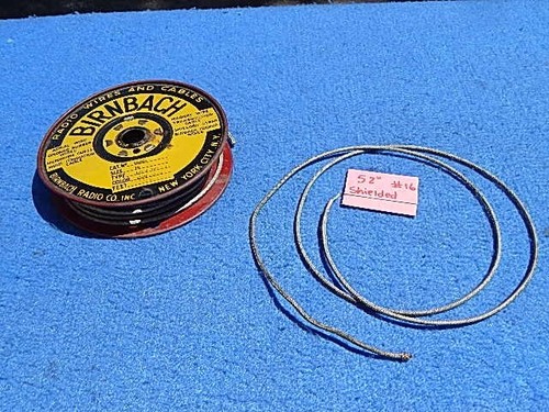 1935-1947 Wurlitzer Tone Arm Cable Shielded #16, as original - 52 inch length - 第 1/5 張圖片