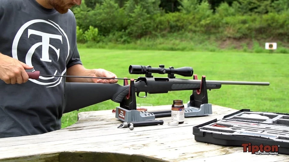Tornillo de limpieza de armas soporte de mayordomo armero rifle escopeta limpieza mantenimiento Foto 4 de 4