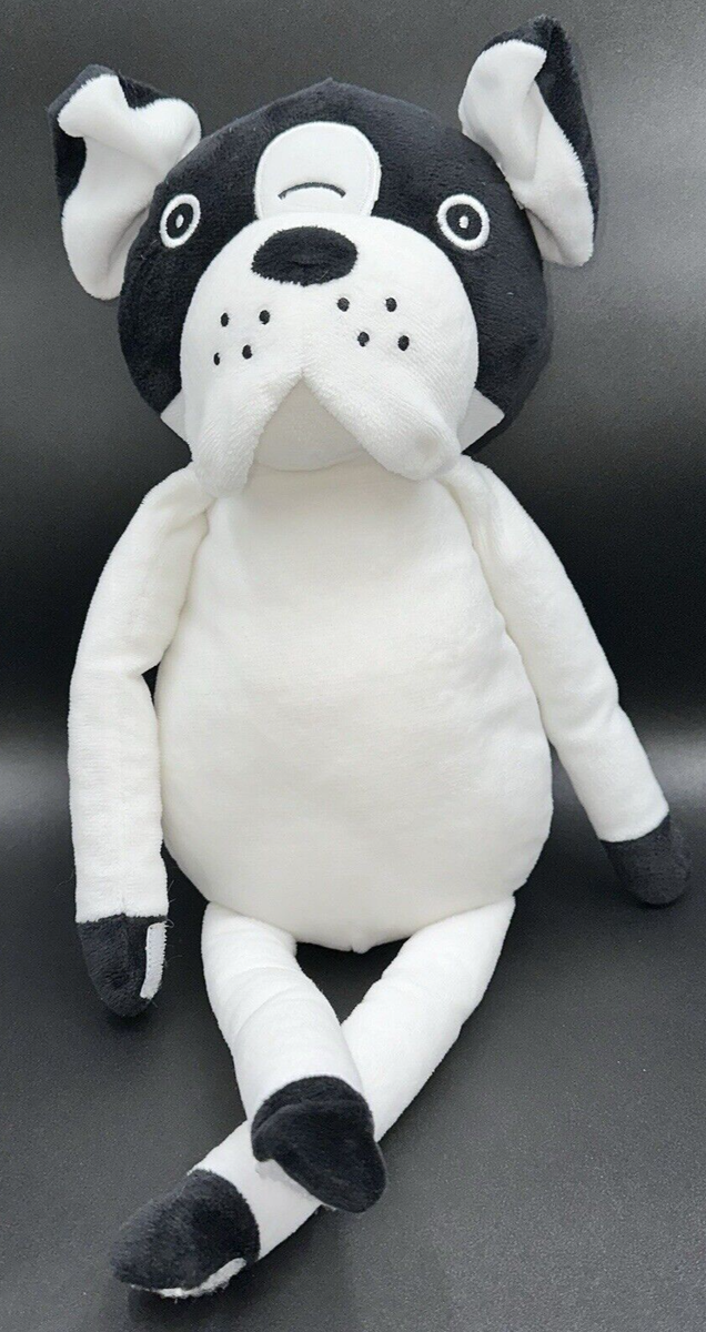 ALDI Huntington Home Plush Black and White Stuffed Bulldog Puppy - Main Image