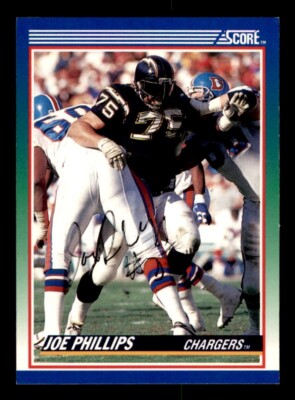 1990 Score Football #36 Joe Phillips Signed Autograph (no COA)