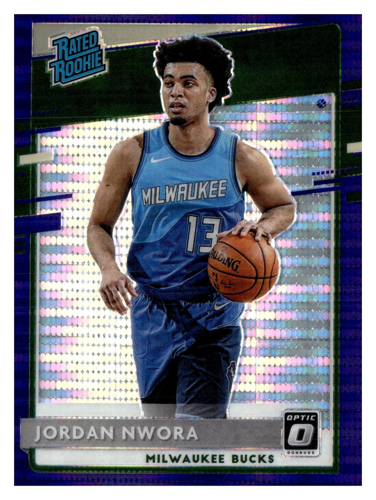 Jordan Nwora 2020-21 Optic RC Purple Pulsar Prizm Rated Rookie #189 C6