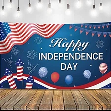 KatchOn, XtraLarge Happy Independence Day Banner - 72x44 Inch | 4th of July 