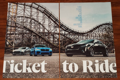 AUDI RS7 BMW M5 COMPETITION CADILLAC CTS-V BLACKWING MAGAZINE ARTICLE COMPARISON