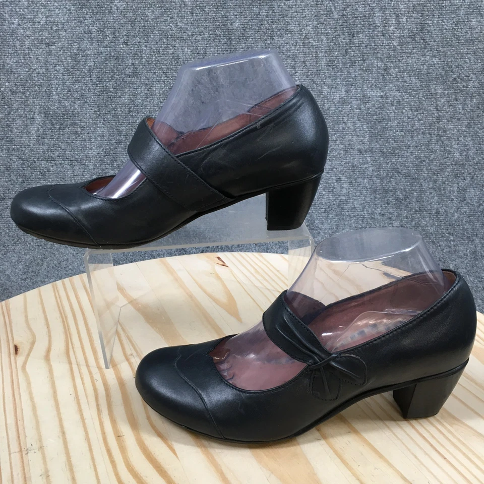 Lo último Zapatos Para Mujer 7.5 Esmeralda Mary Jane Azul Sin Cordones Punta Redonda Tacones Bloque Foto 3 de 4