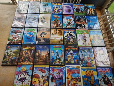Lot of 34 DVDs DREAMWORKS 20th Century Fox WB Cartoon  Family Children Animated