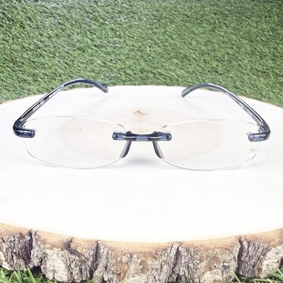 Peepers Reading Glasses +2.00 Sammann #605 Readers Blue Rimless Lightweight