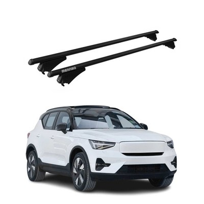 Menabo Dachträger Grundtäger für Volvo EX40 2024-2025 75kg Aluminium Schwarz 2x