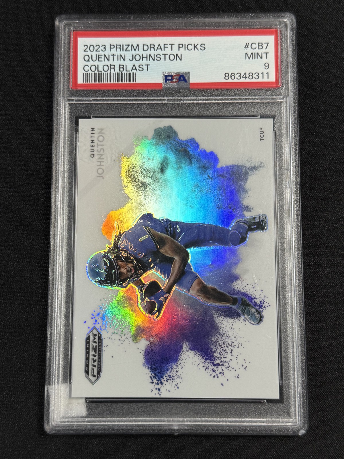 2023 Panini Prizm Draft Picks - Color Blast Quentin Johnston #CB7