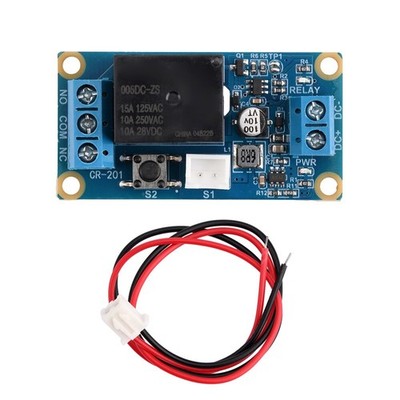 DC5-28V Wide Voltage 1-Channel Single Button Bistable Self-Locking Relay Module