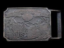 RL13125 VINTAGE 1976  AMERICAN AGRICULTURE  BICENTENNIAL COMMEMORATIVE BUCKLE