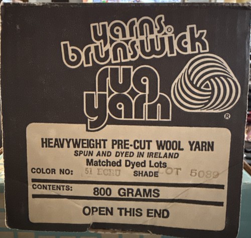 VTG Brunswick Wool Rug Yarn Pre Cut 16 Packs Ecru Latch Hook Spun Dyed Ireland - Picture 2 of 3