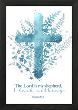 Quadro croce acquerello incorniciato wall art poster stampa su tela