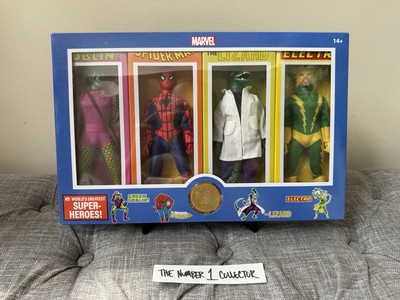 Mego Marvel Retro 4 Pack Spiderman Green Goblin Electro Lizard Disney Exclusive
