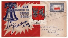#909 Poland 1943 FDC Overrun Nations - Fred Vickrey