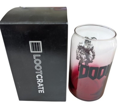DOOM 2016 Glass Loot Crate Eternal Dark Ages Drinkware Bethesda ID Software NIB