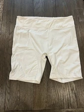 Mens Baleaf White Shiny Spandex Compression Shorts Pockets 2XL