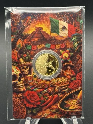 2026 3 Gram .999 Silver Gold Gilded Mexico Libertad Tribute Round In Assay