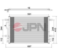 Kondensator Klimaanlage JPN 60C9075-JPN FüR Audi A4 B6 Avant 8E5 8E2 A6 C5 4B2