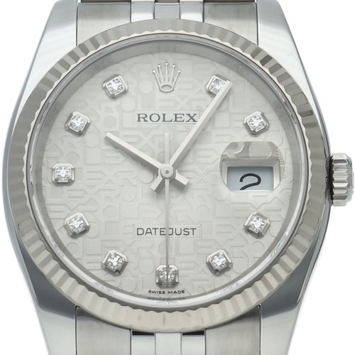 ROLEX Datejust 36 Men's Watch Jubilee 10P Diamond Computer Dial 116234G (Run...