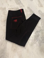 SmartPak Piper Breeches Red & Black Knee Patch Women’s 32R