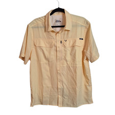 Eddie Bauer Shirt Mens Medium Performance Fishing Outdoor Vented Pockets New