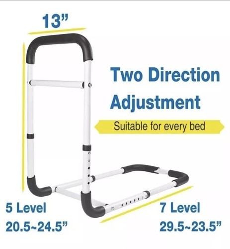 New Land Tale Bed Assist Rails Adjustable with Bag, Safety Bed Handle. - Picture 2 of 9