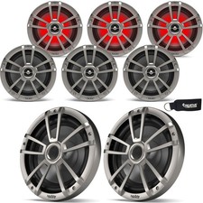 Infinity 622MLT Marine 6.5" LED Speakers and Two 1022MLT 10" LED Sub Titanium