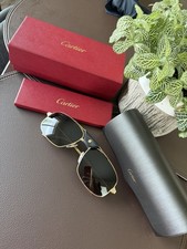 Cartier Polarized Sunglasses CT0193S 001 Gold Frame Men  s/ Unisex Aviator NEW