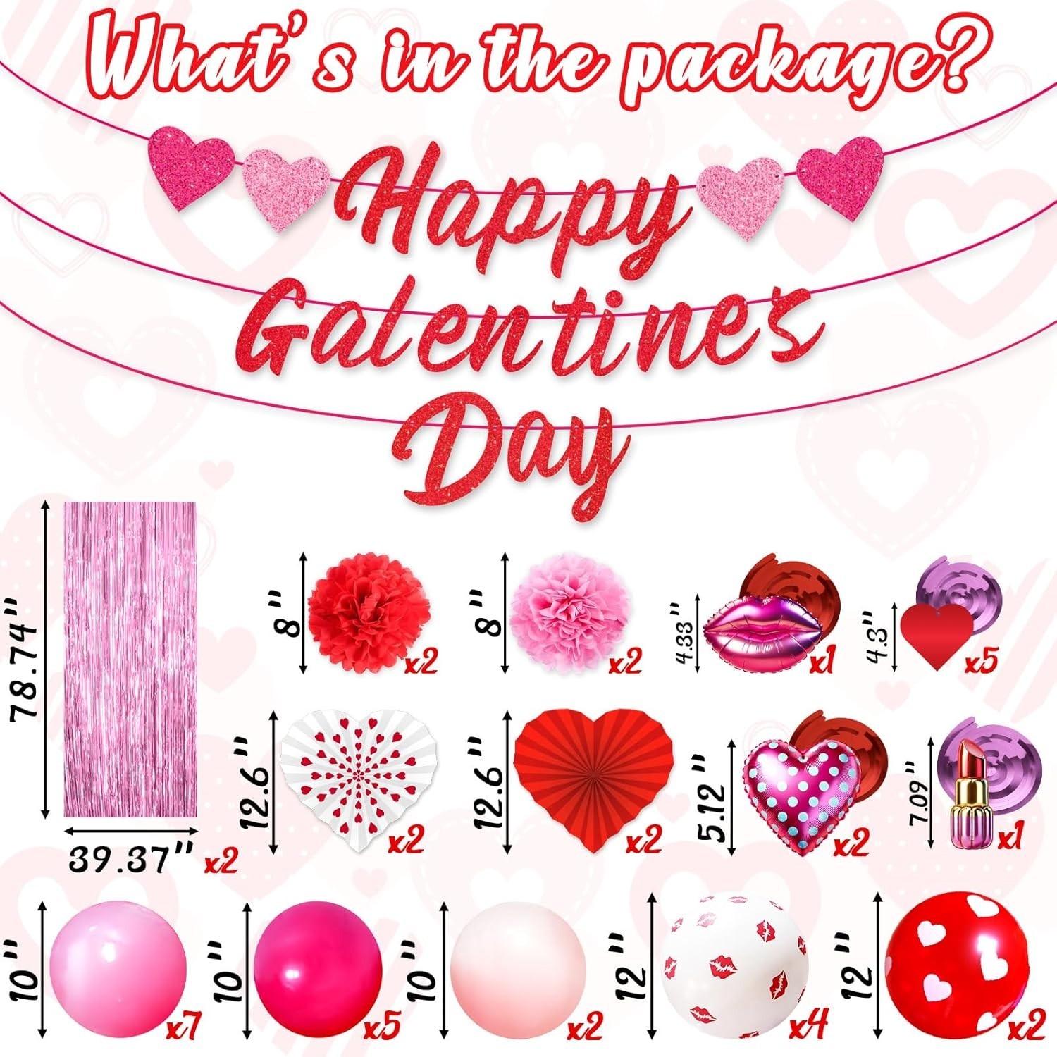 Happy Galentine's Day Balloon Arch Kit with Banners & Swirls - Party Essentials thumbnail 6