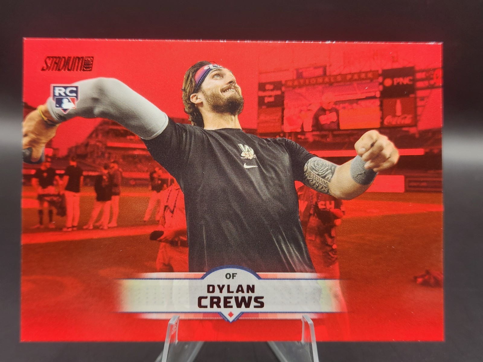 2025 Topps Stadium Club #102 Dylan Crews Rookie Red Foil Washington Nationals