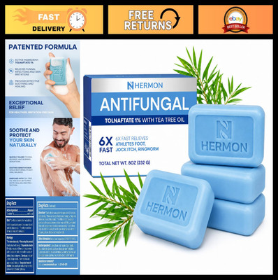 Antifungal Soap with Tea Tree Oil - Soothing Relief for Ringworm, Jock Itch, Ath